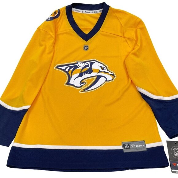 NEW Nashville Predators Home Fanatics NHL Hockey Jersey Boys Youth L/XL - Picture 1 of 7